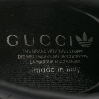 Gucci X ADIDAS Velvet Crocodile Embossed Gazelle Wedge Sneakers 36.5 Black 7 of 9