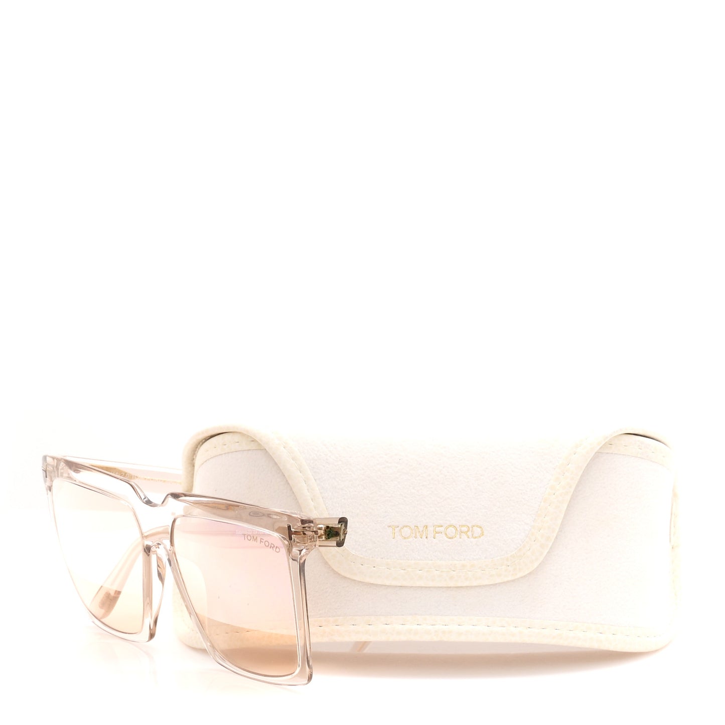 Acetate Polarized Sabrina Cat Eye Sunglasses TF764 Beige