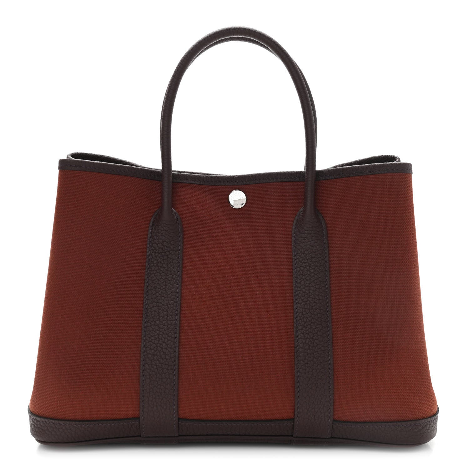 Hermes Toile Militaire Negonda Garden Party 30 TPM Havane Rouge H 1 of 11