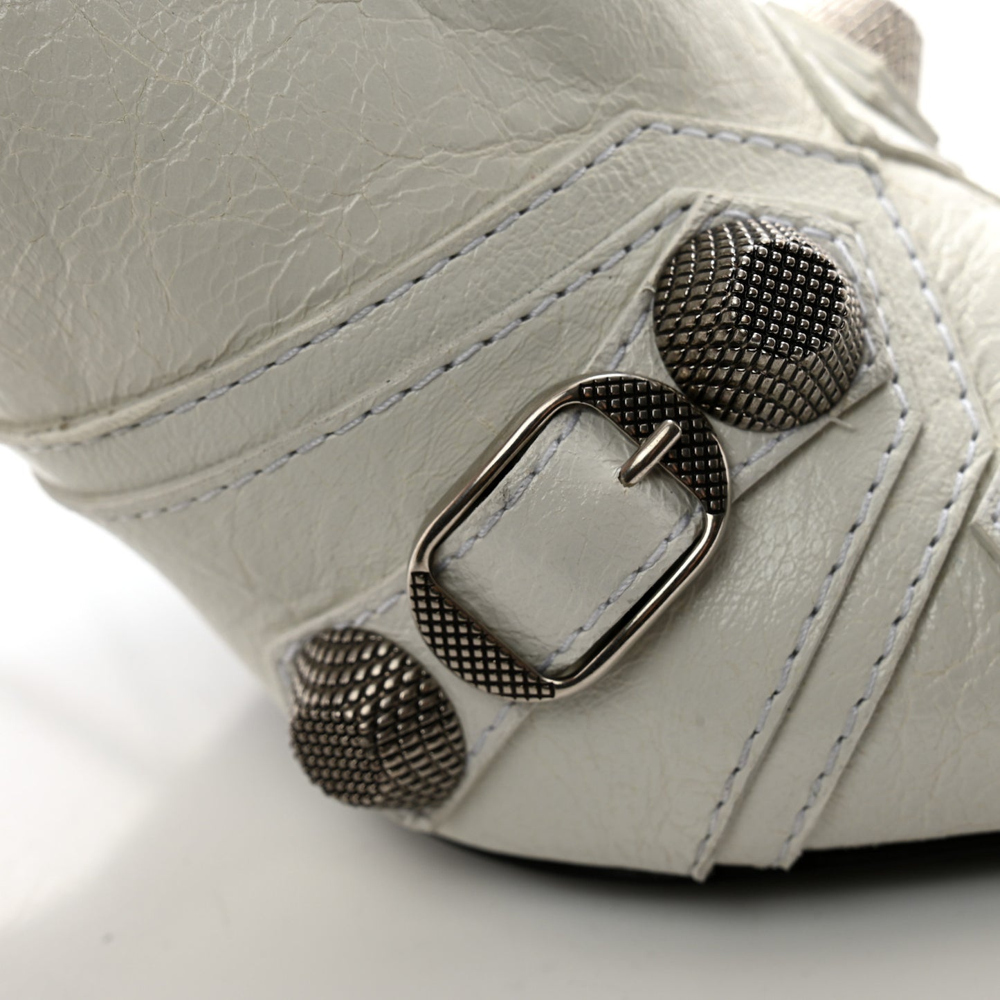 Agneau Arena Cagole 90mm Boots 37 Optic White Silver