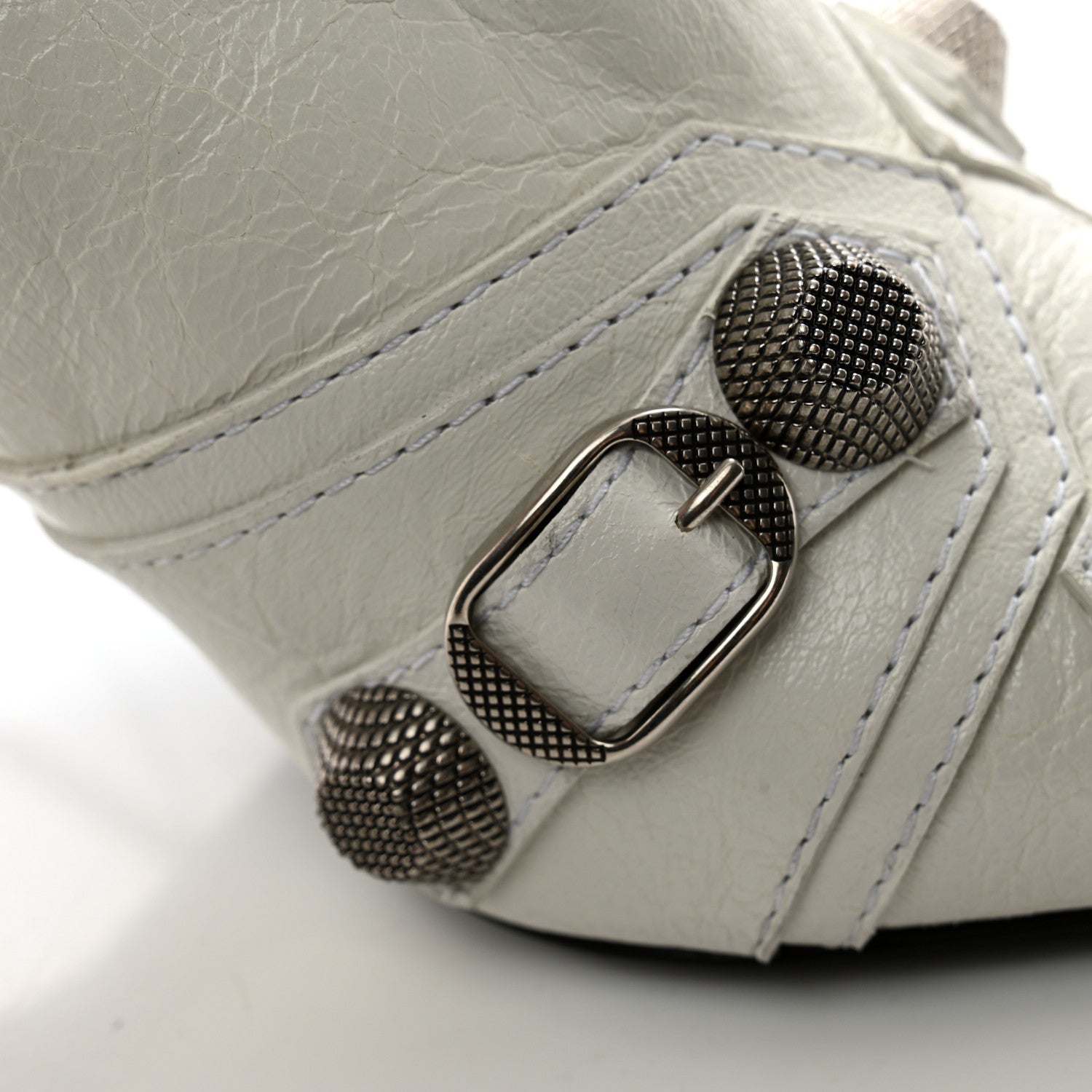 Balenciaga Agneau Arena Cagole 90mm Boots 37 Optic White Silver 10 of 10