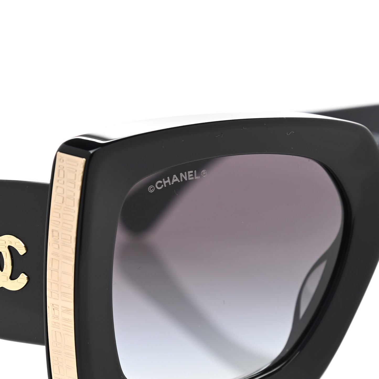 Acetate Rectangle Sunglasses 5435 Black