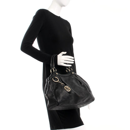 Gucci Guccissima Medium Sukey Tote Black 2 of 7