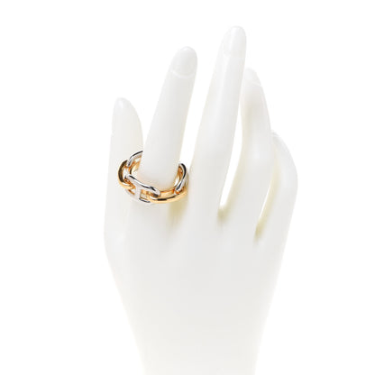 Hermes Palladium Regate Scarf Ring Gold Silver 2 of 4