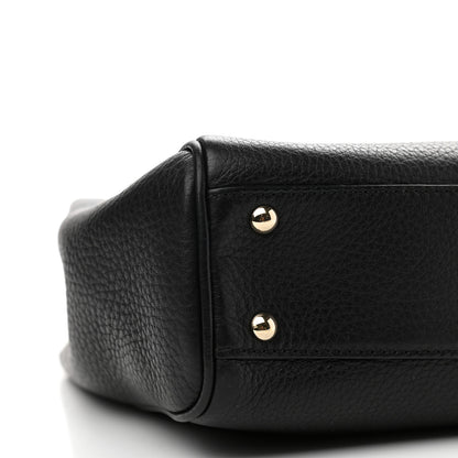 Gucci Cellarius Calfskin Mini Bamboo Shopper Tote Black 8 of 9