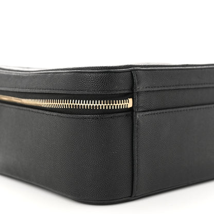 Chanel Caviar Quilted Large CC Filigree Vanity Case Black 10 of 12