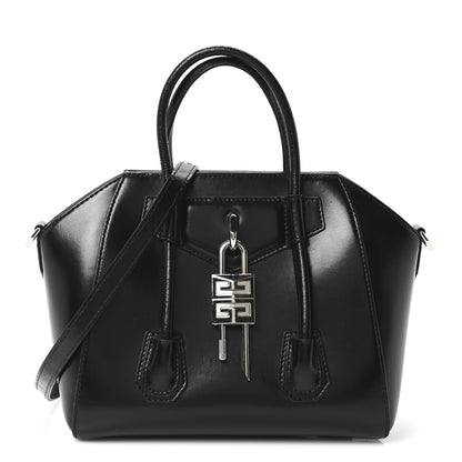 Givenchy Box Calfskin Mini Lock Antigona Shoulder Bag Black 1 of 10