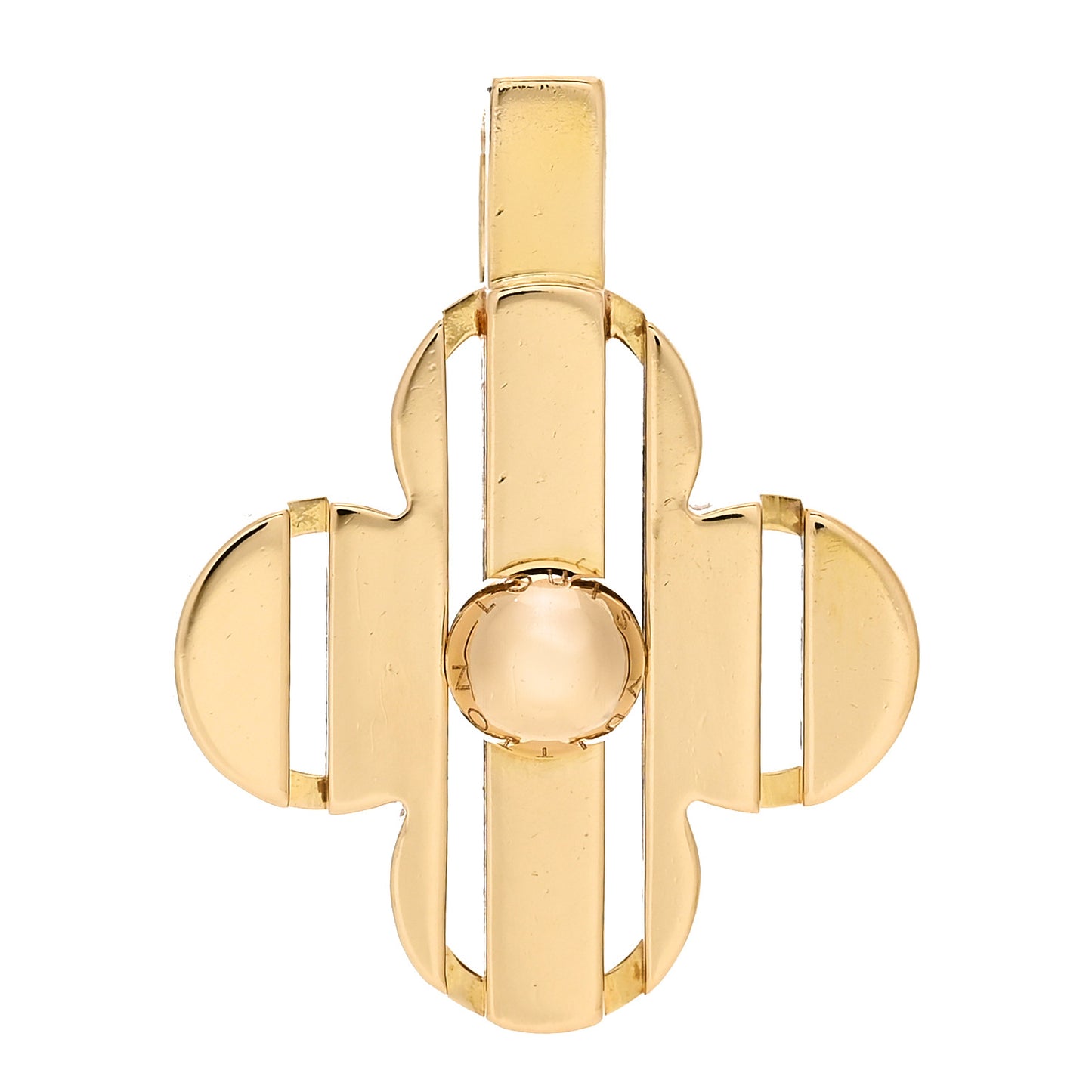 18K Yellow Gold Fleur Pendant