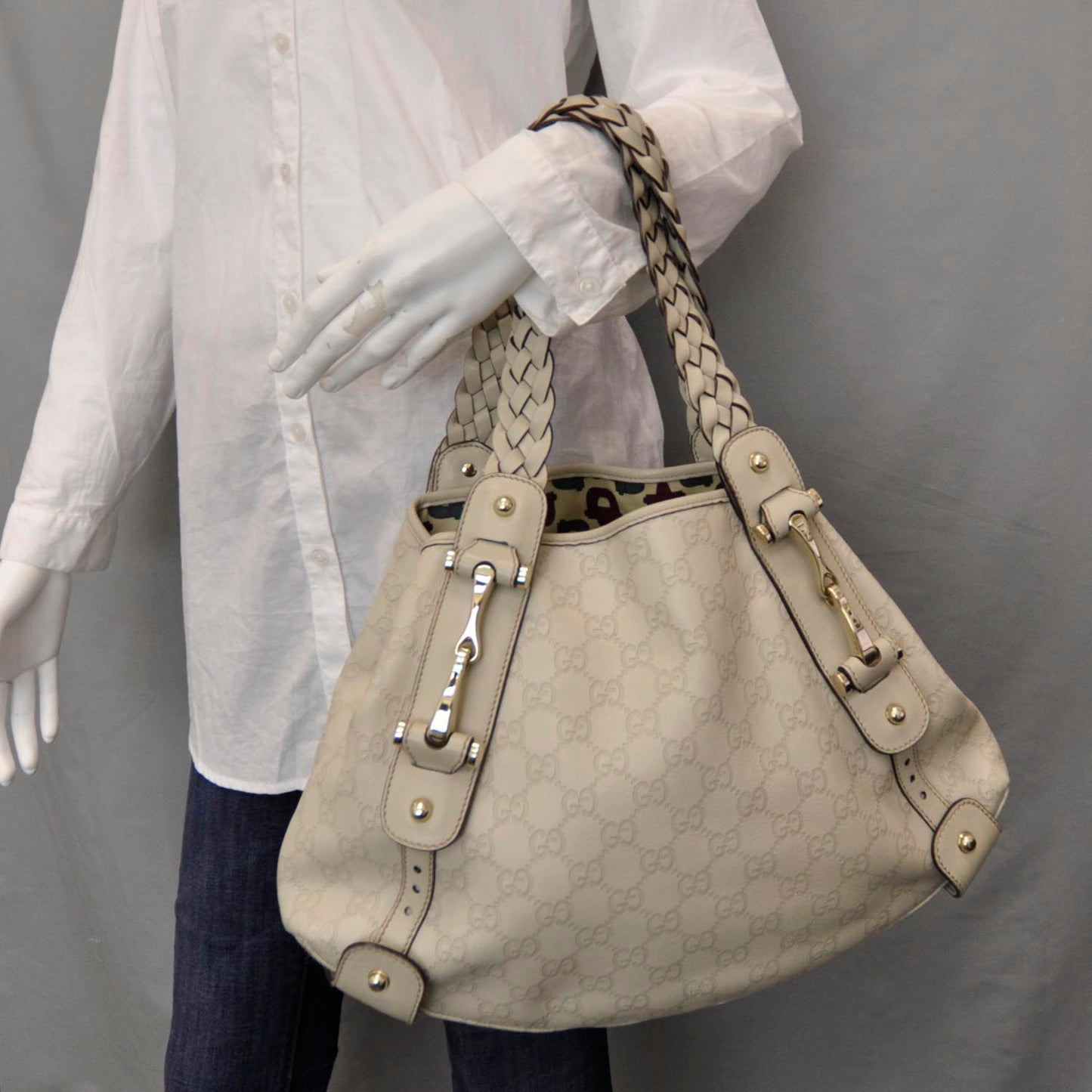 Guccissima Leather Pelham Off White