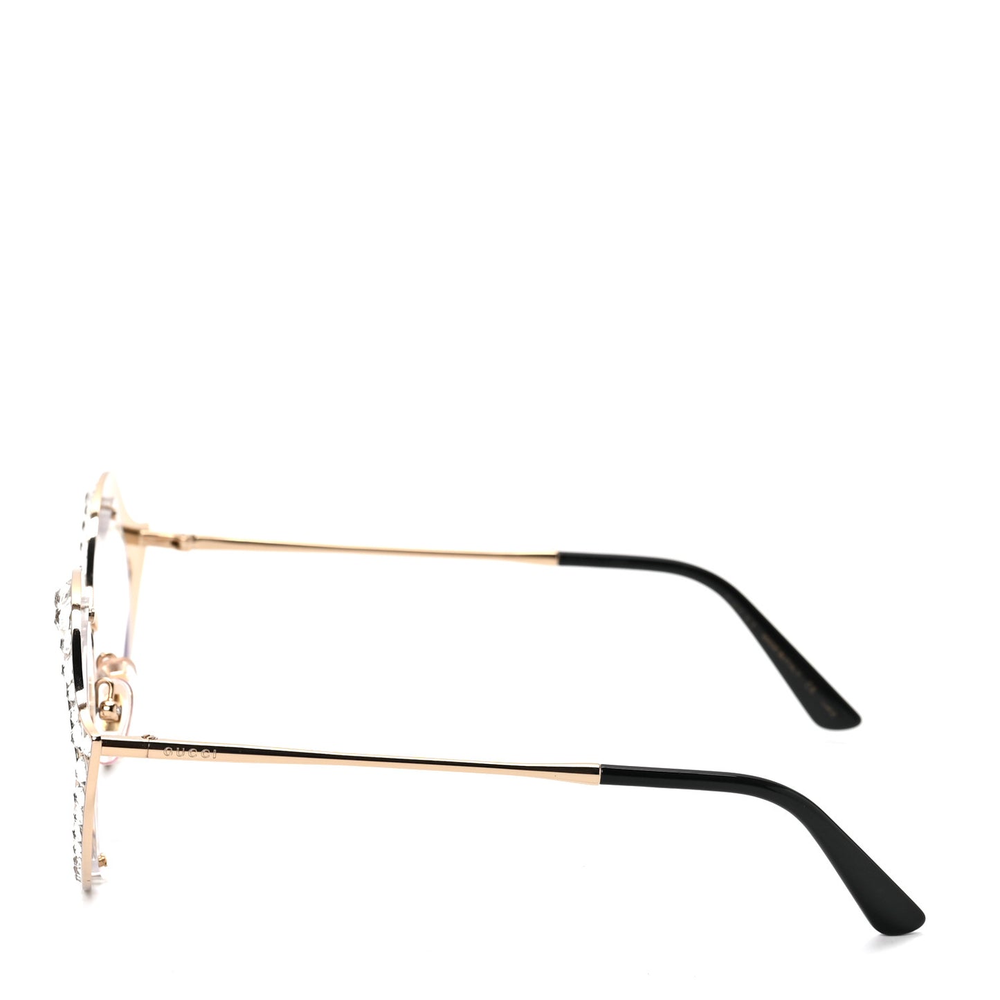 Metal Crystal Cat Eye Sunglasses GG0046S Gold