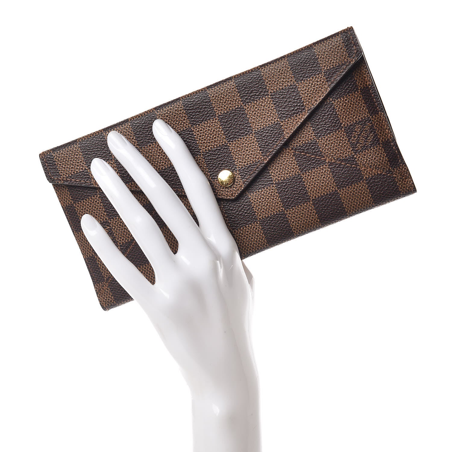 Louis Vuitton Damier Ebene Long Origami Wallet 2 of 8