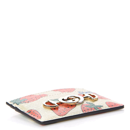 Gucci Calfskin Strawberry Print Zumi Case Case Ivory Red 4 of 7