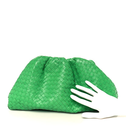 Bottega Veneta Nappa Maxi Intrecciato The Pouch Oversized Clutch Parakeet 2 of 11