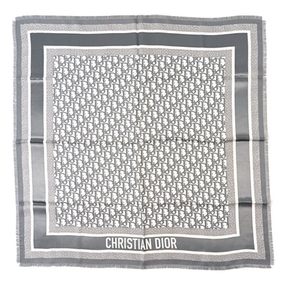 Christian Dior Silk Oblique Scarf Grey 1 of 3