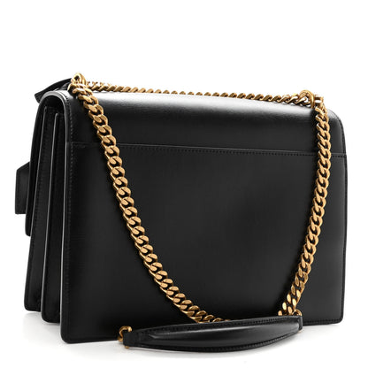 Saint Laurent Calfskin Large Monogram Sunset Black 2 of 8