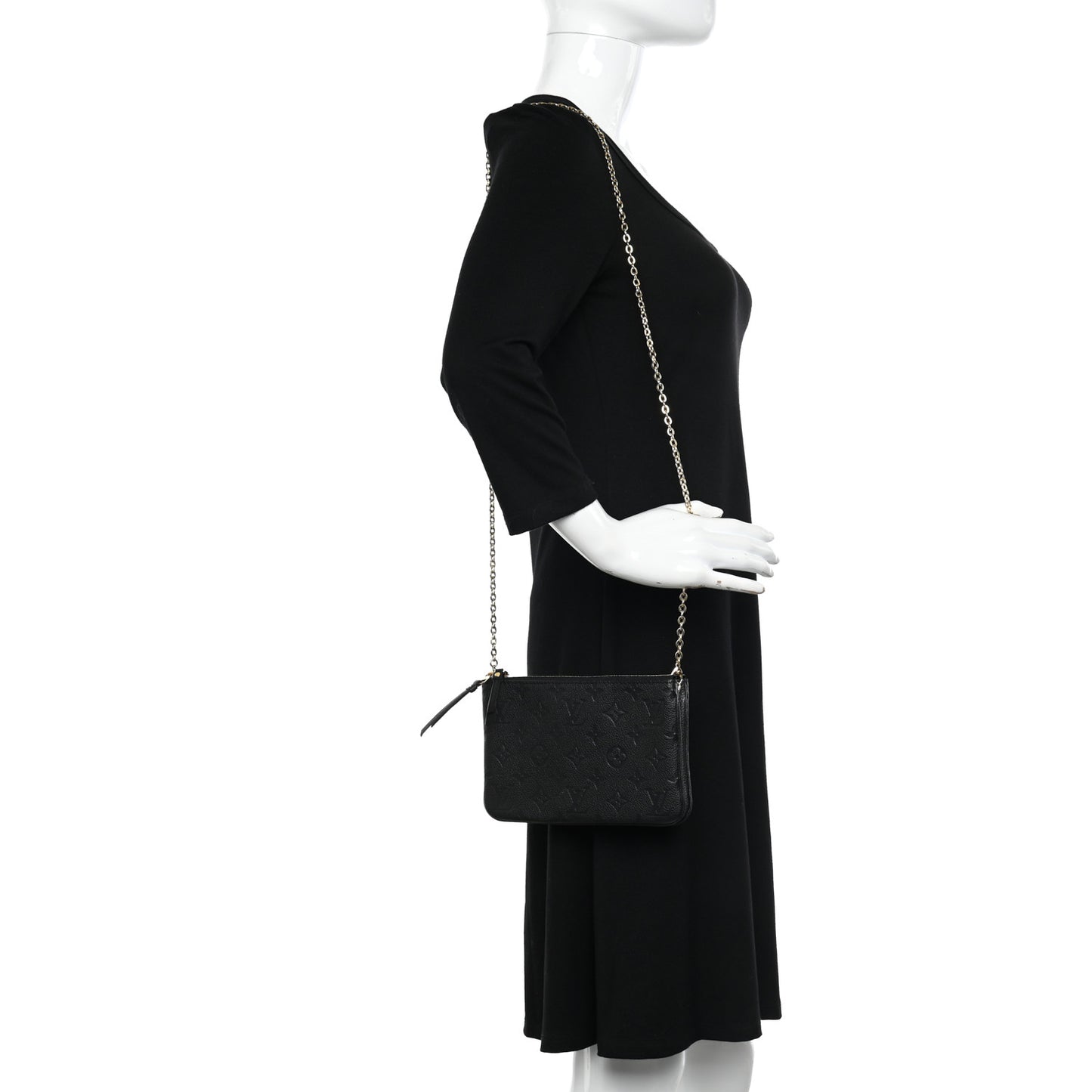 Empreinte Double Zip Pochette Black