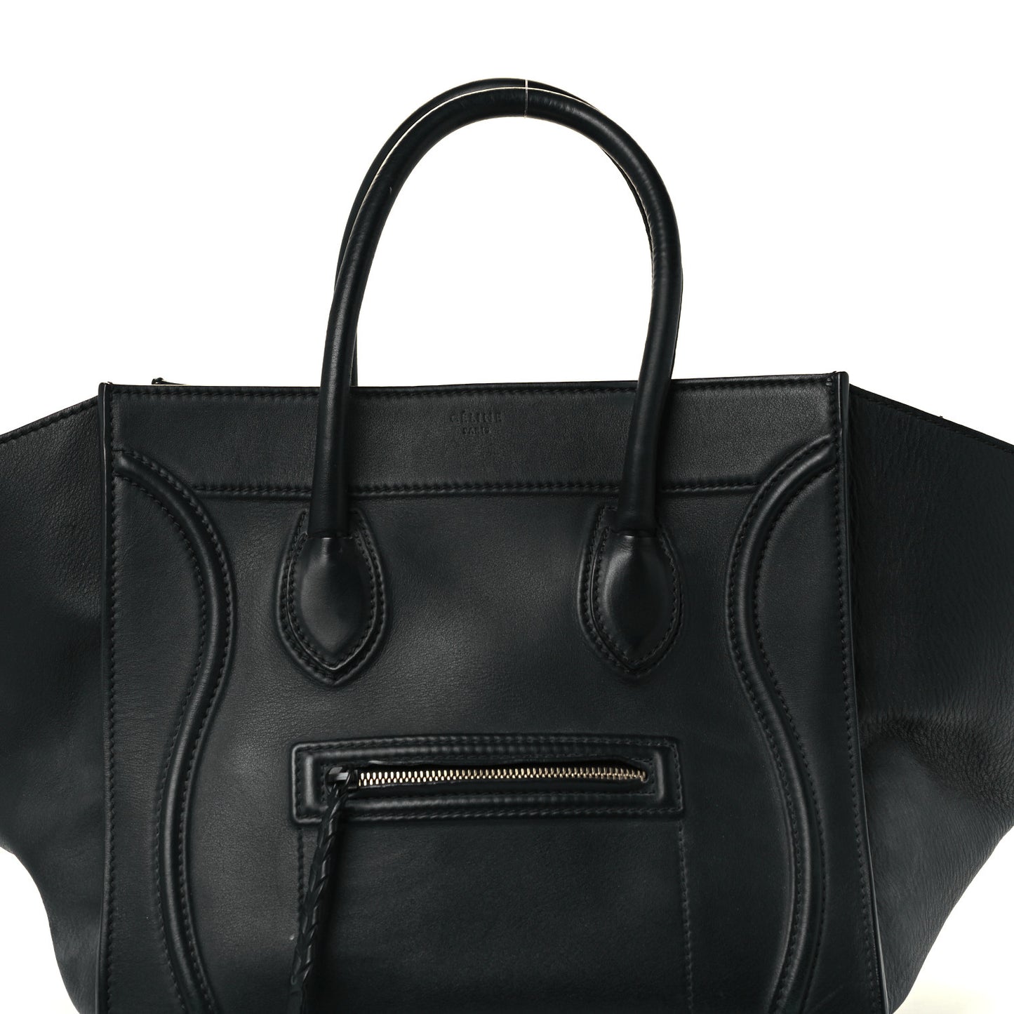 Supple Calfskin Medium Phantom Luggage Black