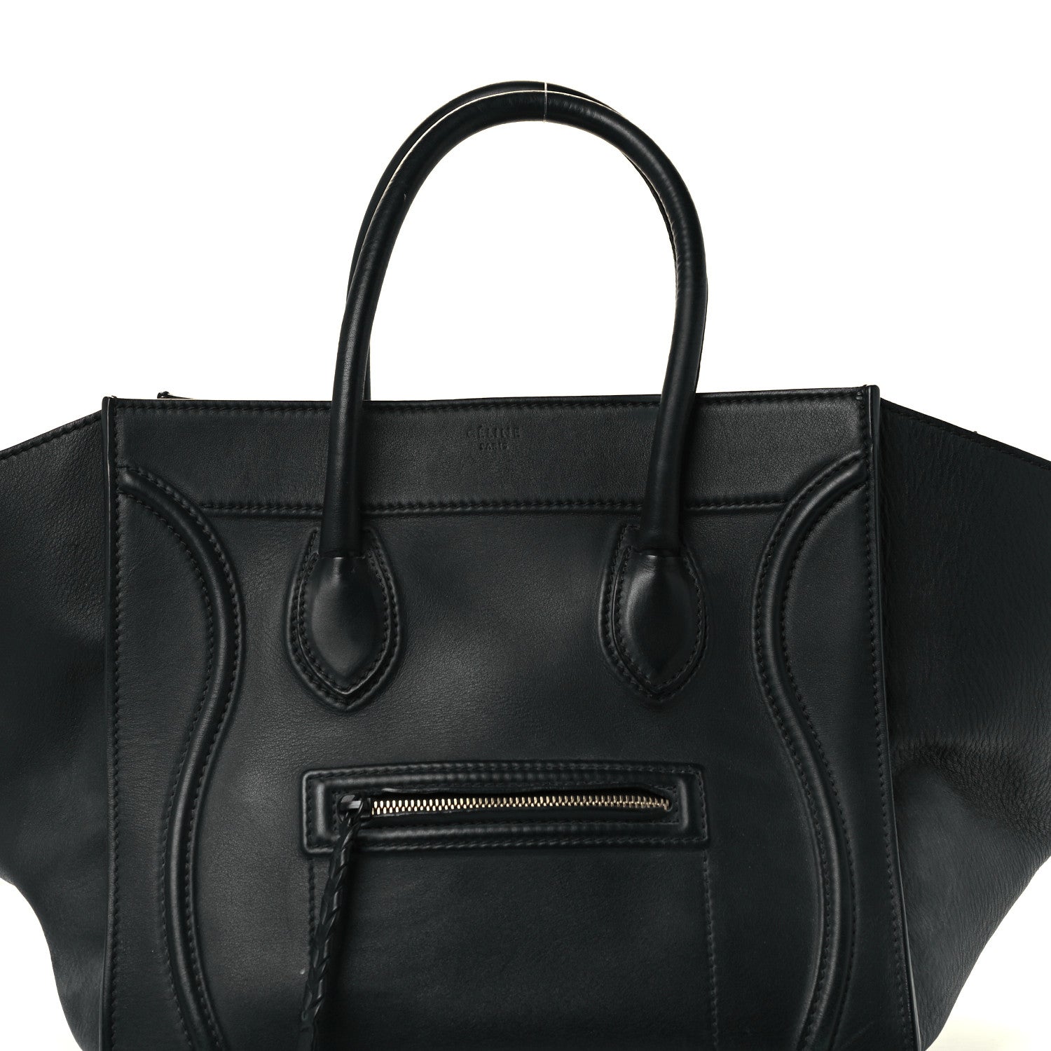 Celine Supple Calfskin Medium Phantom Luggage Black 9 of 12