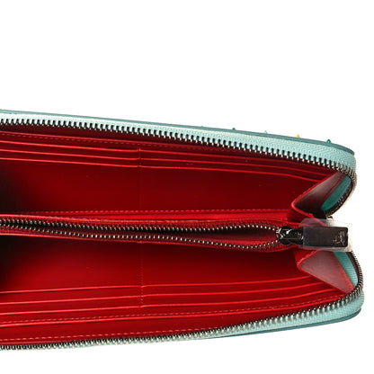 Christian Louboutin Calfskin Panettone Spiked Zip Around Wallet Source Multicolor 5 of 8