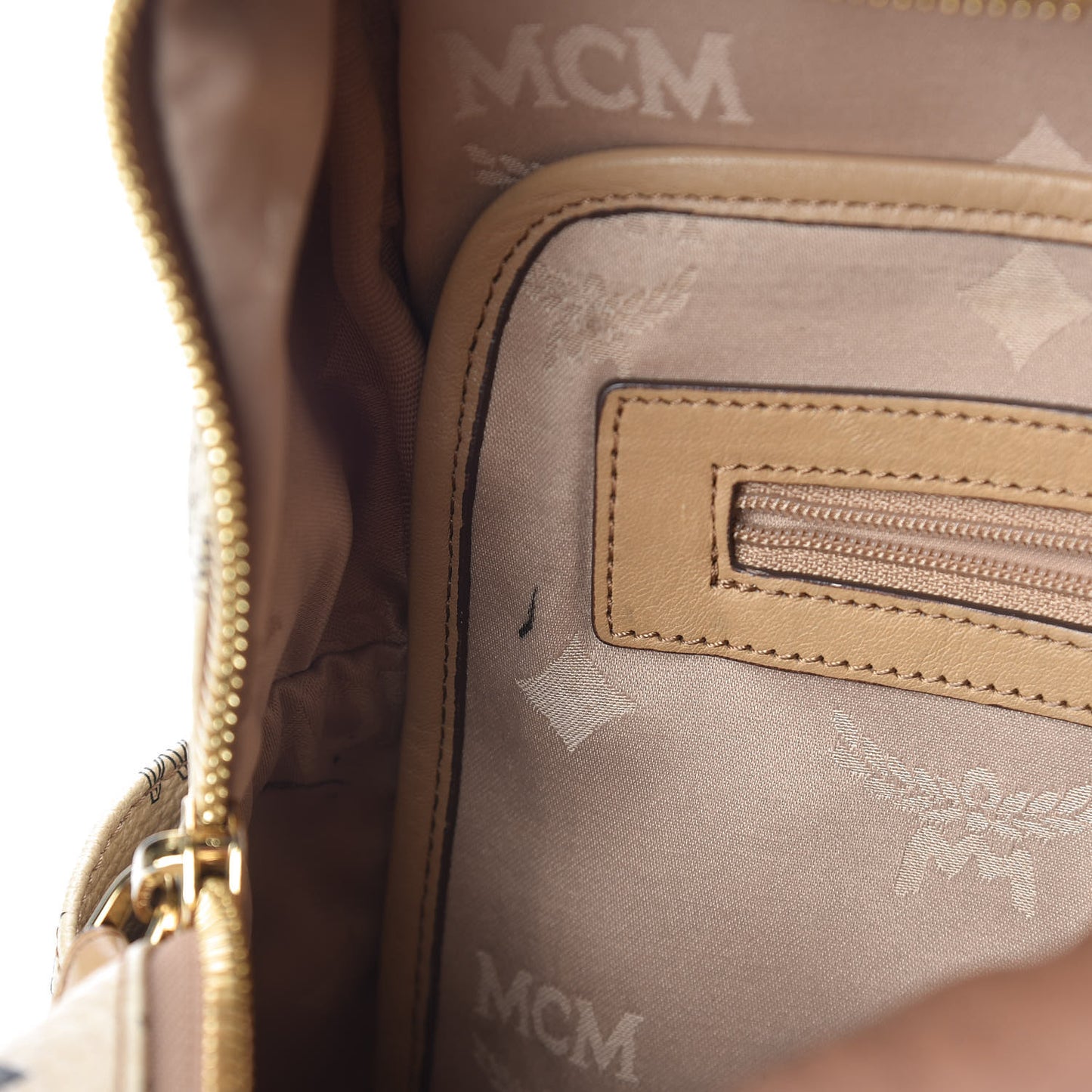 Visetos Studded Small Stark Backpack Beige