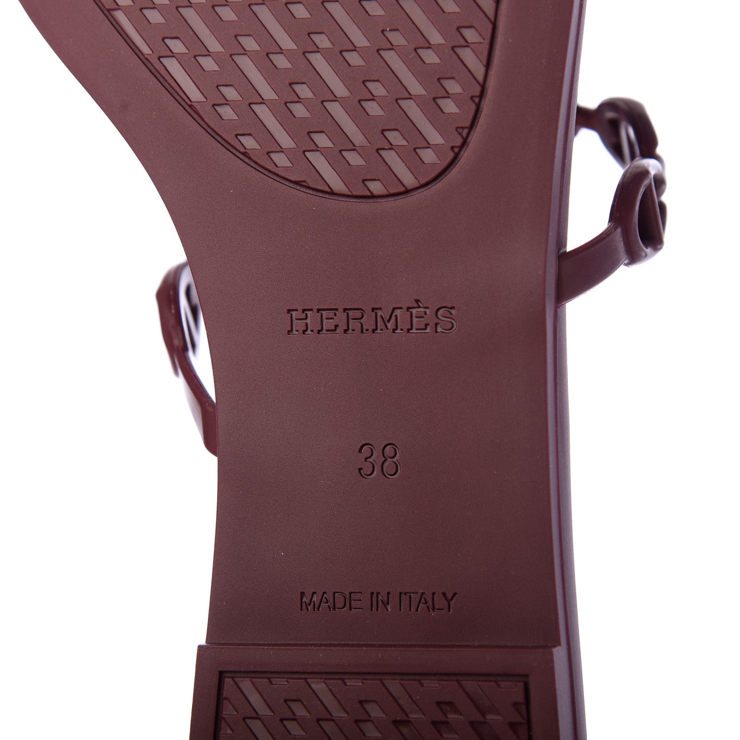 Hermes TPU Rivage Sandals 38 Bordeaux 7 of 10