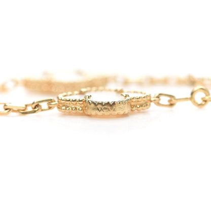Van Cleef & Arpels 18K Yellow Gold Mother of Pearl 5 Motifs Vintage Alhambra Bracelet 6 of 6