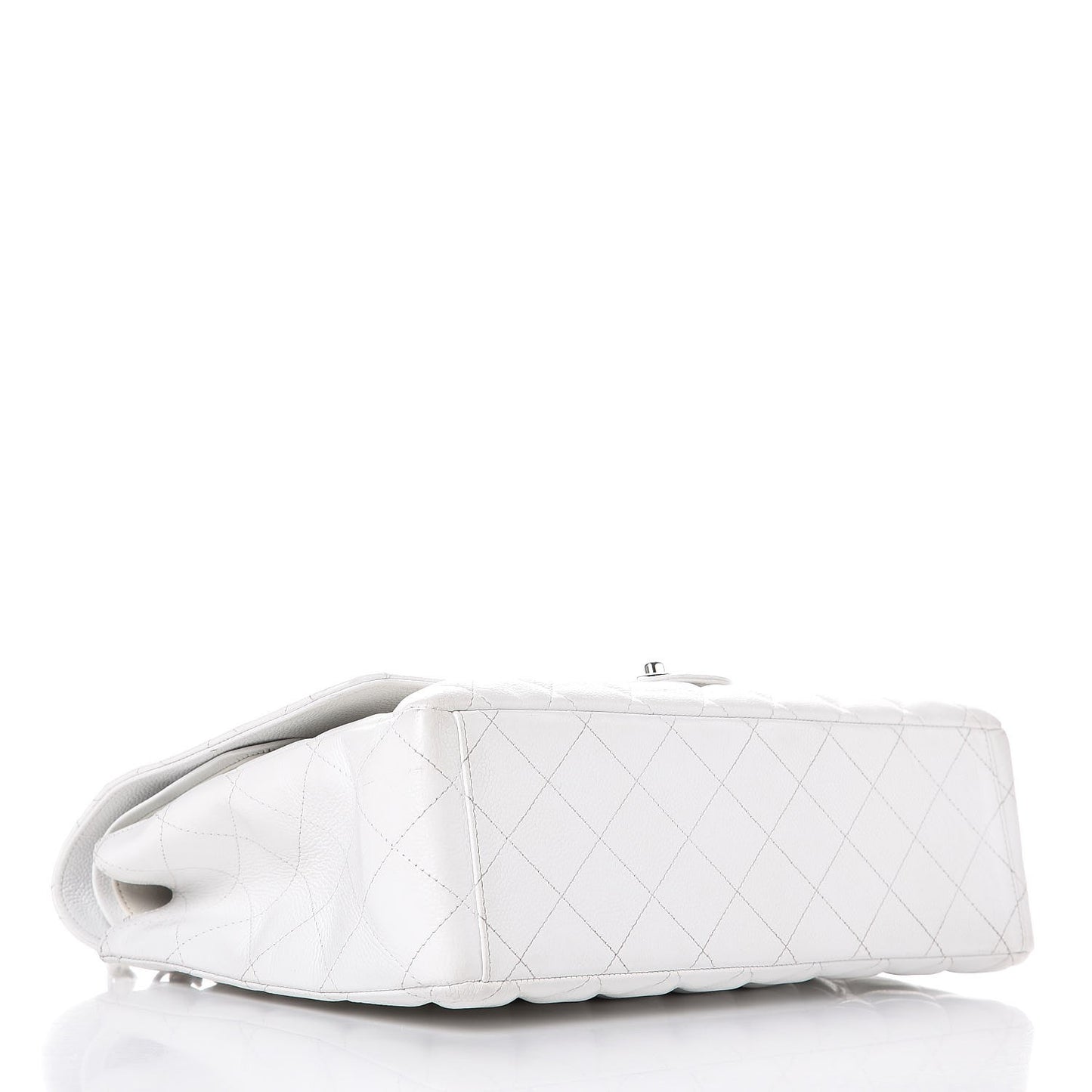 Caviar Quilted Maxi Double Flap White