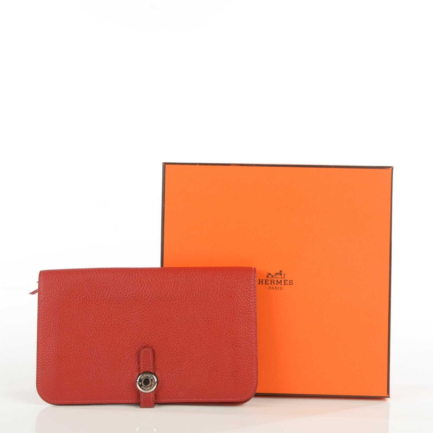 Hermes Togo Dogon Duo Wallet Vermillion 3 of 11