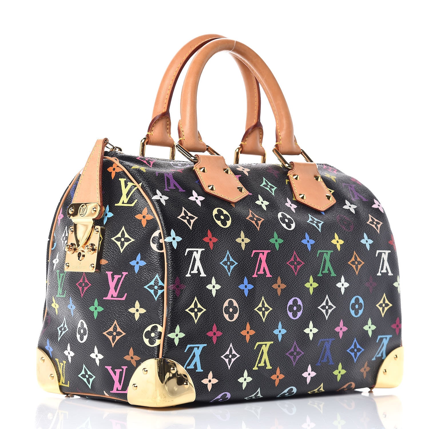 Louis Vuitton Monogram Multicolor Speedy 30 Black 3 of 12