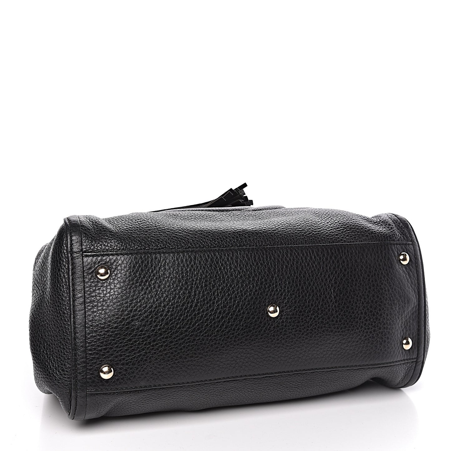 Pebbled Calfskin Medium Soho Shoulder Bag Black