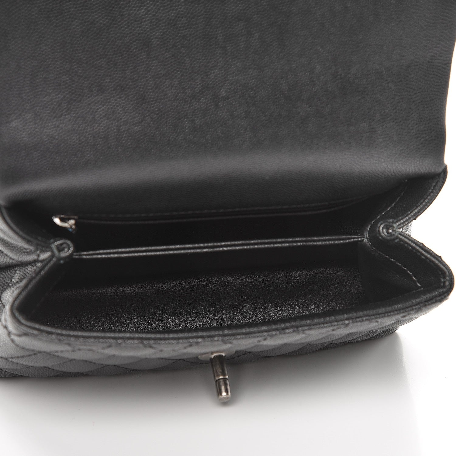 Chanel Caviar Lizard Quilted Mini Coco Handle Flap Black 5 of 8