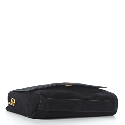Saint Laurent Smooth Calfskin Suede Medium Reversible Monogram Kate Satchel Black 7 of 15