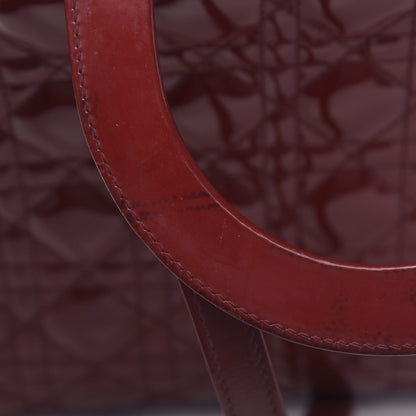 Christian Dior Patent Cannage Large Lady Dior Red 10 of 14