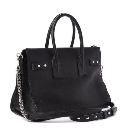 Saint Laurent Grained Calfskin Small Supple Sac De Jour Duffle Black 4 of 11