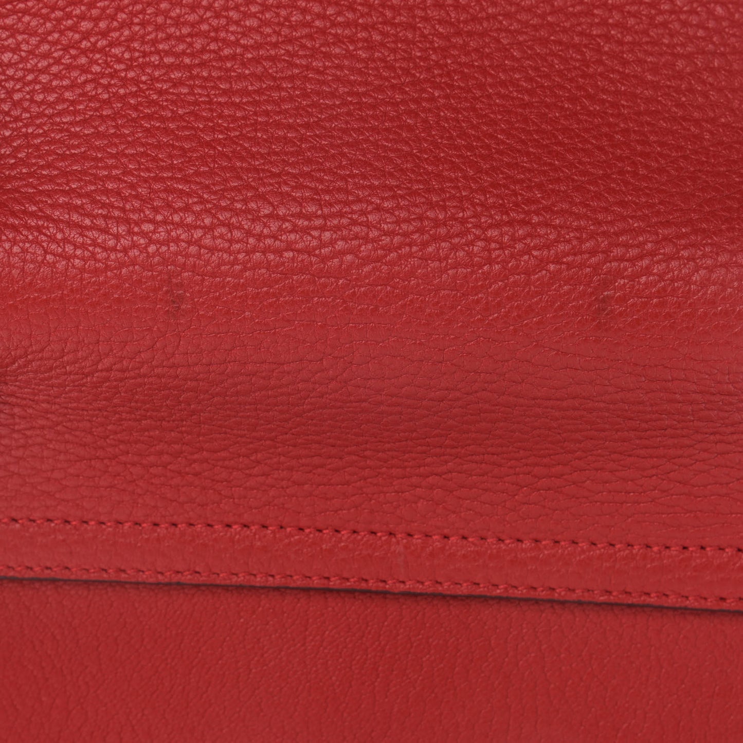 Grained Lambskin Drew Shoulder Bag Plaid Red