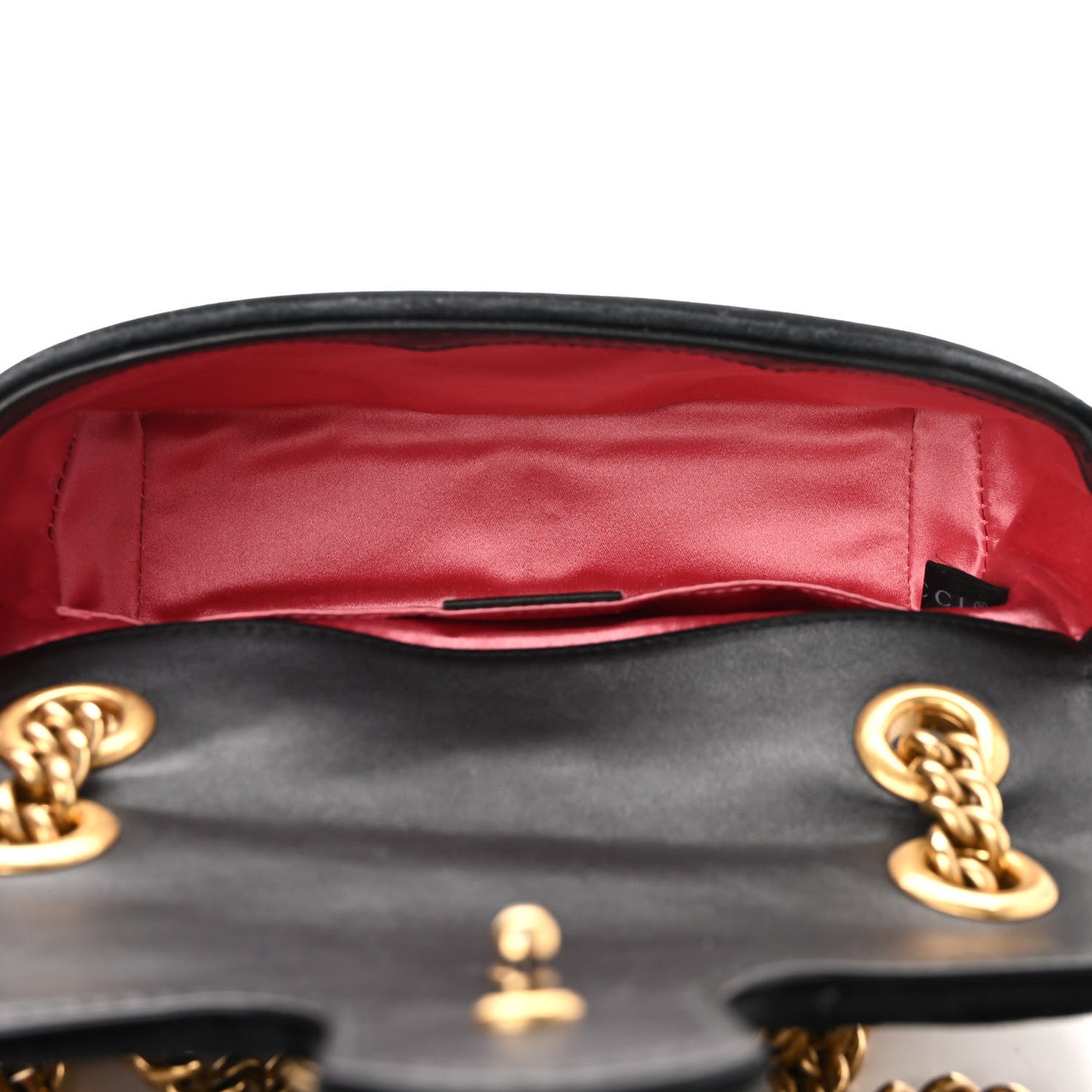 Velvet Matelasse Mini GG Marmont Shoulder Bag Black
