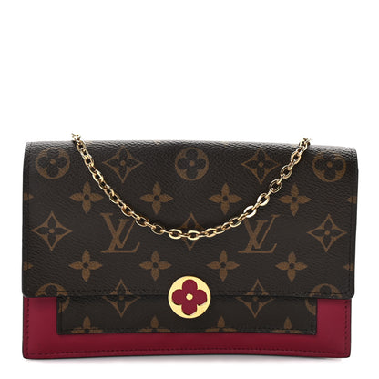 Louis Vuitton Monogram Flore Chain Wallet Fuchsia 1 of 12
