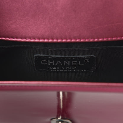 Chanel Metallic Patent Calfskin Quilted Small Boy Flap Pink 8 of 10