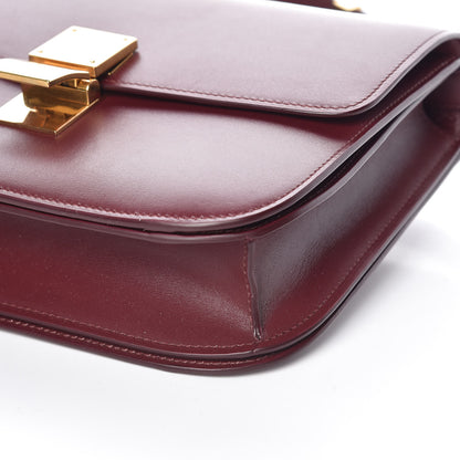 Celine Box Calfskin Medium Classic Box Flap Bag Burgundy 9 of 12