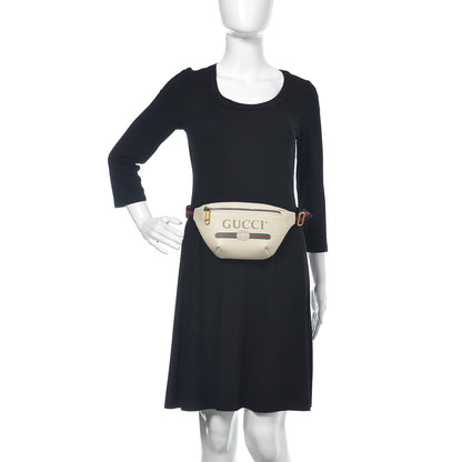 Gucci Grained Calfskin Small Logo Belt Bag White 2 of 9