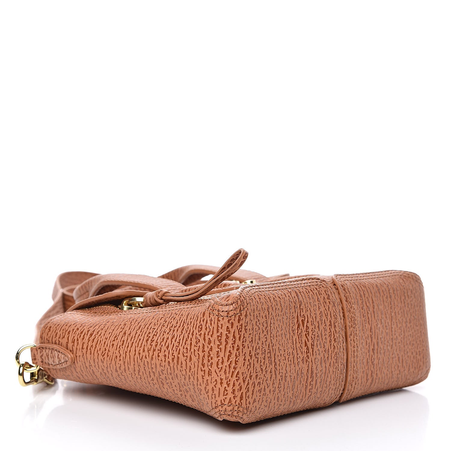3.1 Phillip Lim 3.1 Shark Embossed Textured Calfskin Mini Pashli Satchel Caramel Cognac 4 of 9