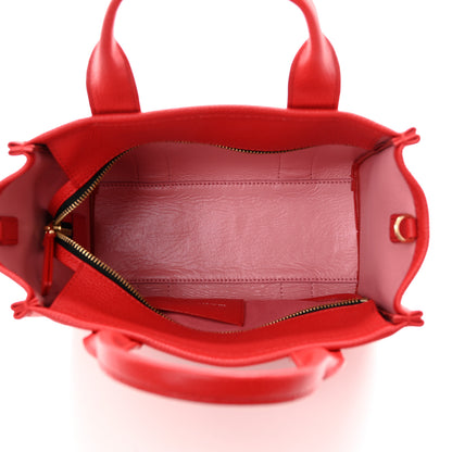 Marc Jacobs Grained Calfskin Small The Tote Bag Red 5 of 11
