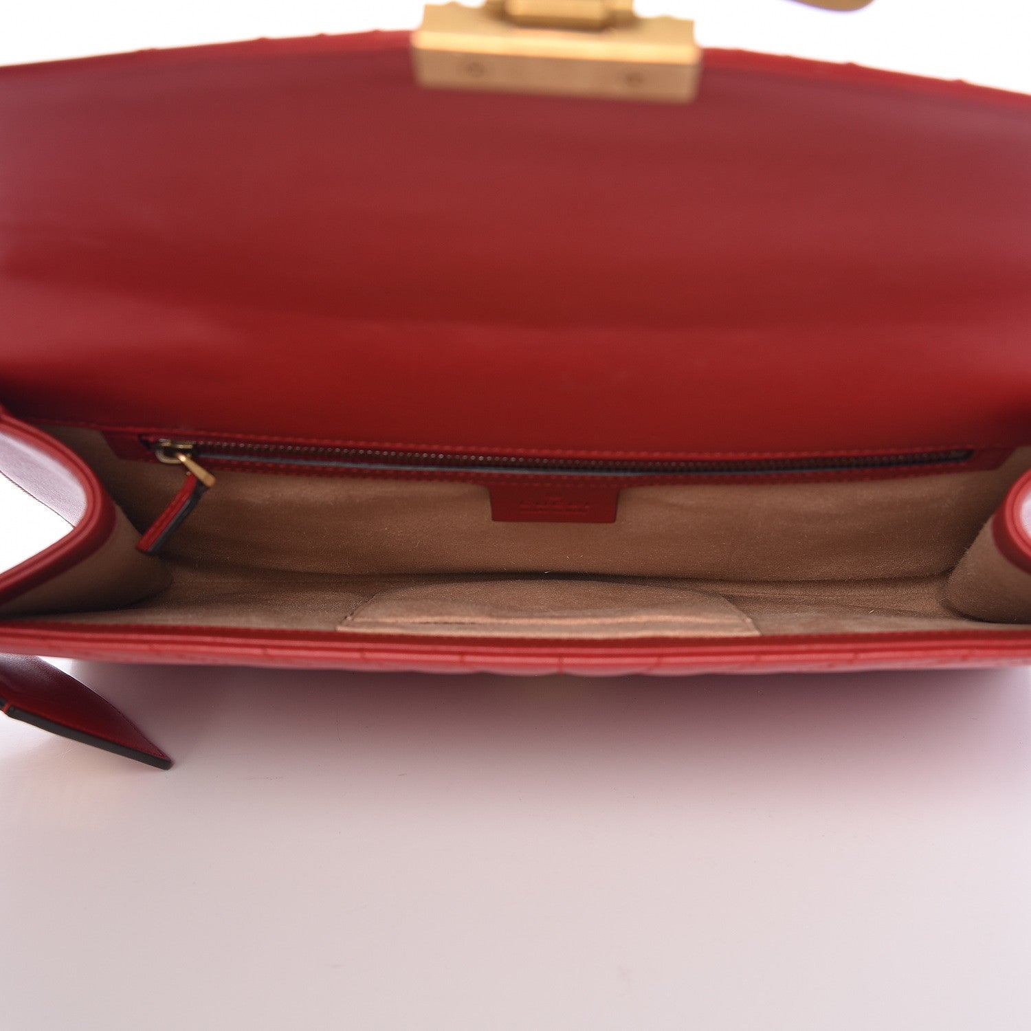 Gucci Calfskin Trapuntata Queen Margaret Clutch Hibiscus Red 5 of 9
