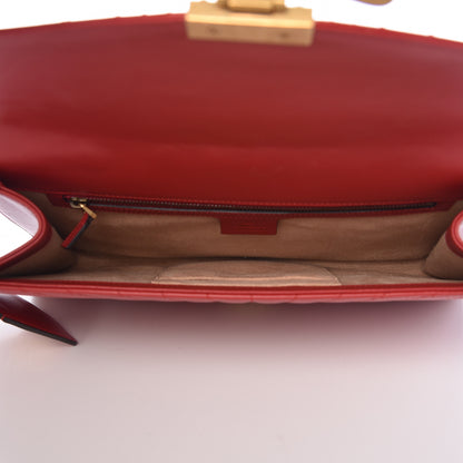 Gucci Calfskin Trapuntata Queen Margaret Clutch Hibiscus Red 5 of 9