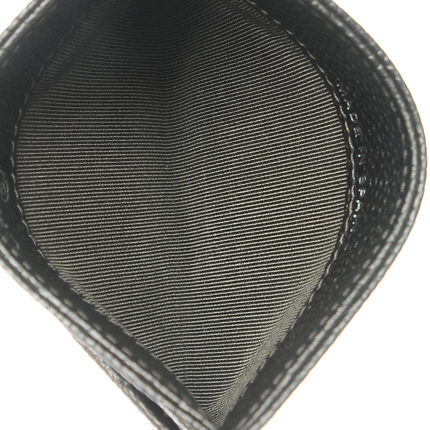 Caviar Quilted Card Holder Dark Charcoal