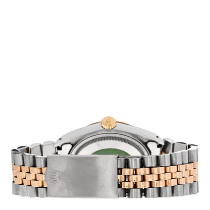 Rolex Stainless Steel 18K Yellow Gold 36mm Oyster Perpetual Datejust Watch Champagne Roman 16013 3 of 4