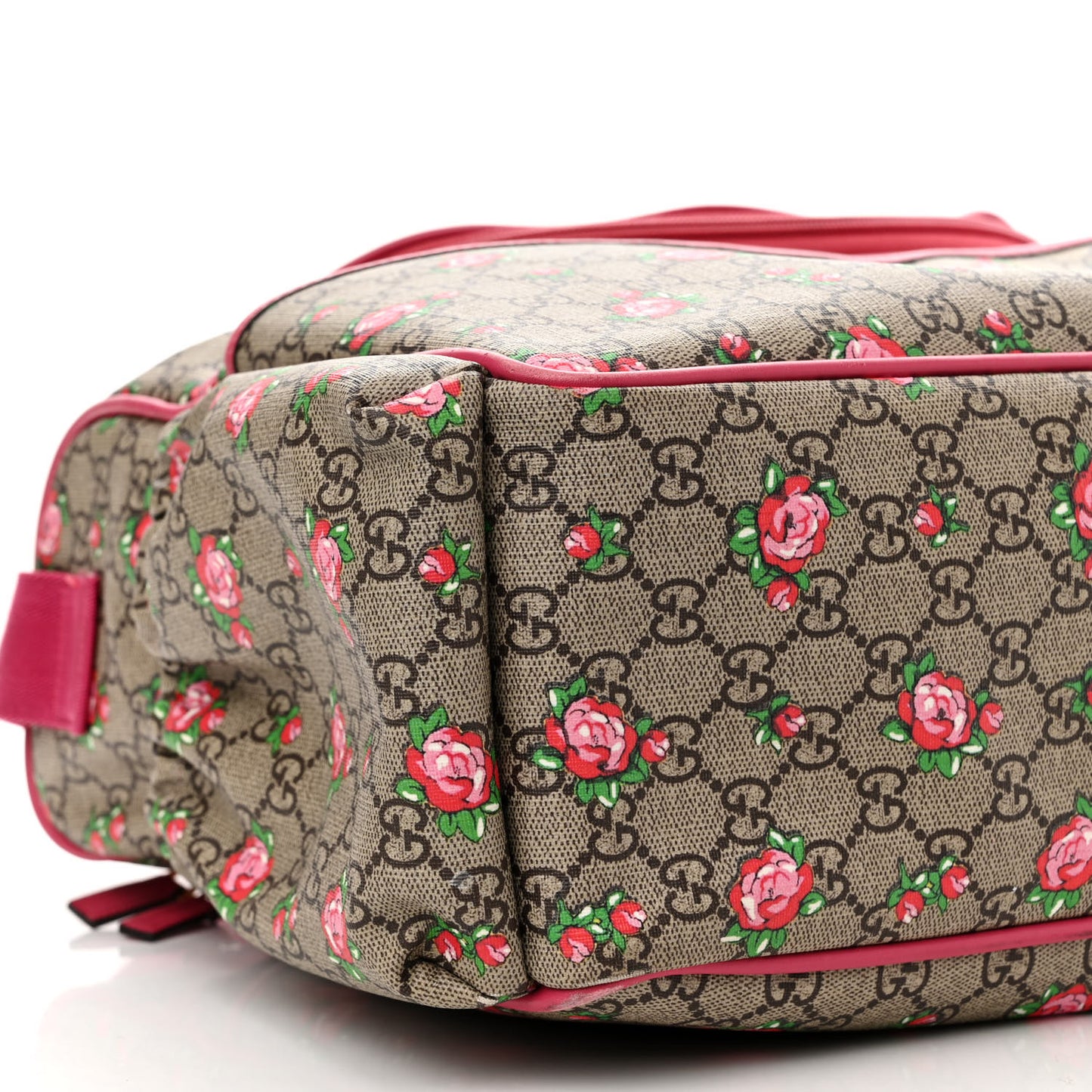 GG Supreme Monogram Rose Bud Diaper Bag Pink