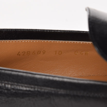 Gucci Goatskin Web Mens GG Loafers 10 Black 8 of 10