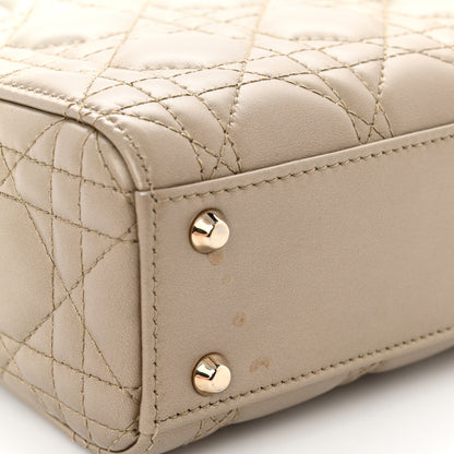 Christian Dior Metallic Lambskin Cannage Mini Lady Dior Gold 10 of 12