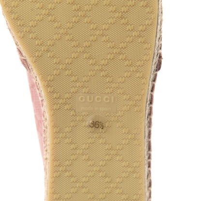 Gucci Monogram Espadrilles 36.5 Soft Pink 9 of 10